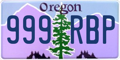 OR license plate 999RBP