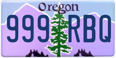 OR license plate 999RBQ