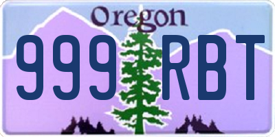 OR license plate 999RBT