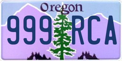 OR license plate 999RCA