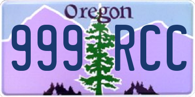 OR license plate 999RCC