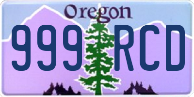 OR license plate 999RCD