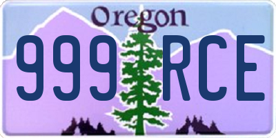 OR license plate 999RCE