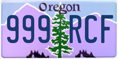 OR license plate 999RCF