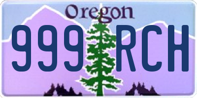 OR license plate 999RCH