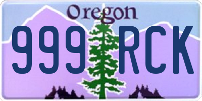 OR license plate 999RCK