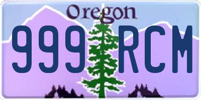 OR license plate 999RCM
