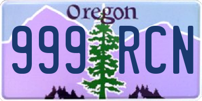 OR license plate 999RCN