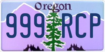 OR license plate 999RCP