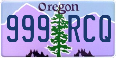 OR license plate 999RCQ