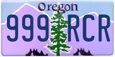OR license plate 999RCR
