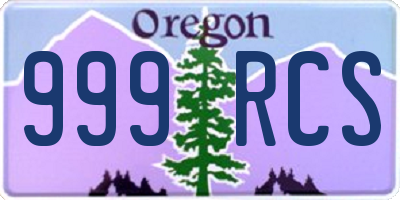 OR license plate 999RCS