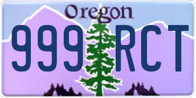 OR license plate 999RCT