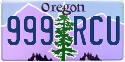 OR license plate 999RCU