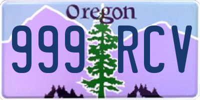 OR license plate 999RCV