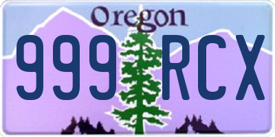 OR license plate 999RCX