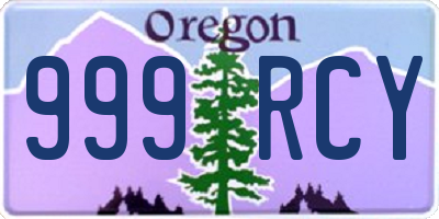 OR license plate 999RCY
