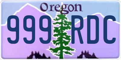 OR license plate 999RDC