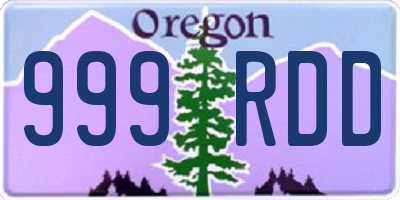 OR license plate 999RDD