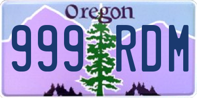 OR license plate 999RDM