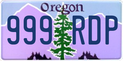 OR license plate 999RDP