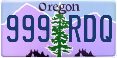 OR license plate 999RDQ