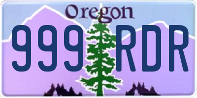 OR license plate 999RDR