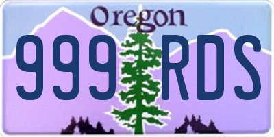 OR license plate 999RDS