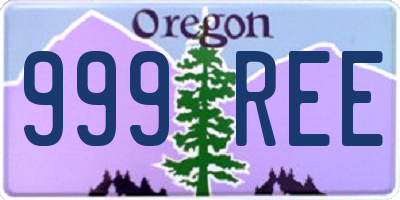 OR license plate 999REE