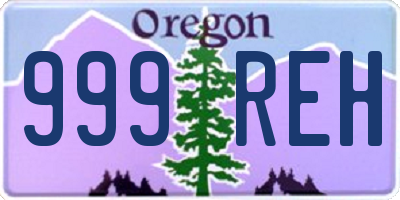 OR license plate 999REH