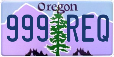 OR license plate 999REQ