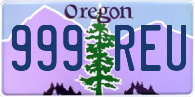 OR license plate 999REU