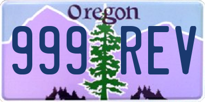 OR license plate 999REV