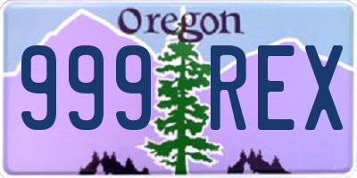 OR license plate 999REX