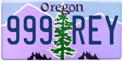 OR license plate 999REY