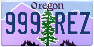 OR license plate 999REZ