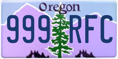 OR license plate 999RFC
