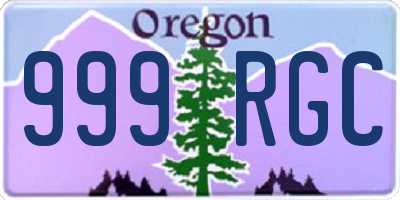 OR license plate 999RGC