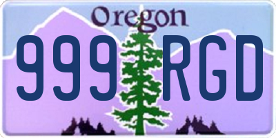 OR license plate 999RGD