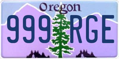 OR license plate 999RGE