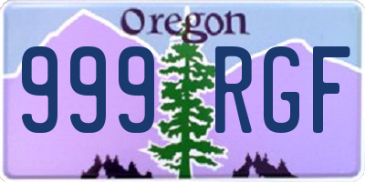 OR license plate 999RGF