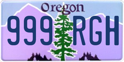 OR license plate 999RGH