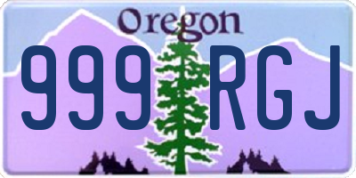 OR license plate 999RGJ