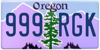 OR license plate 999RGK