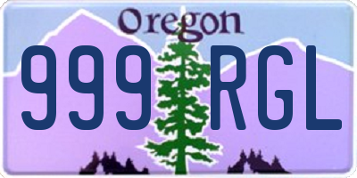 OR license plate 999RGL