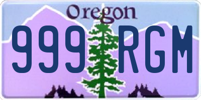 OR license plate 999RGM