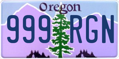 OR license plate 999RGN