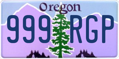 OR license plate 999RGP