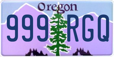 OR license plate 999RGQ