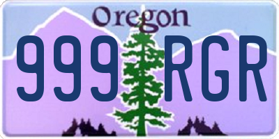 OR license plate 999RGR